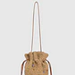 Mala Bucket em Ráfia HERITAGE Camel - Tous - thumbnail 1