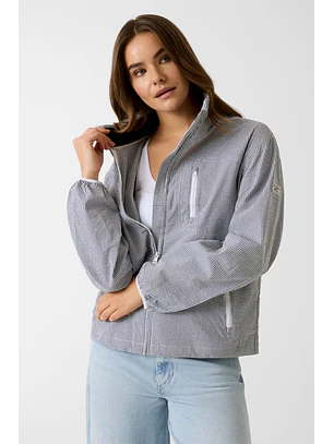 Casaco Extra Leve Vuchy Preto e Branco - Guess 