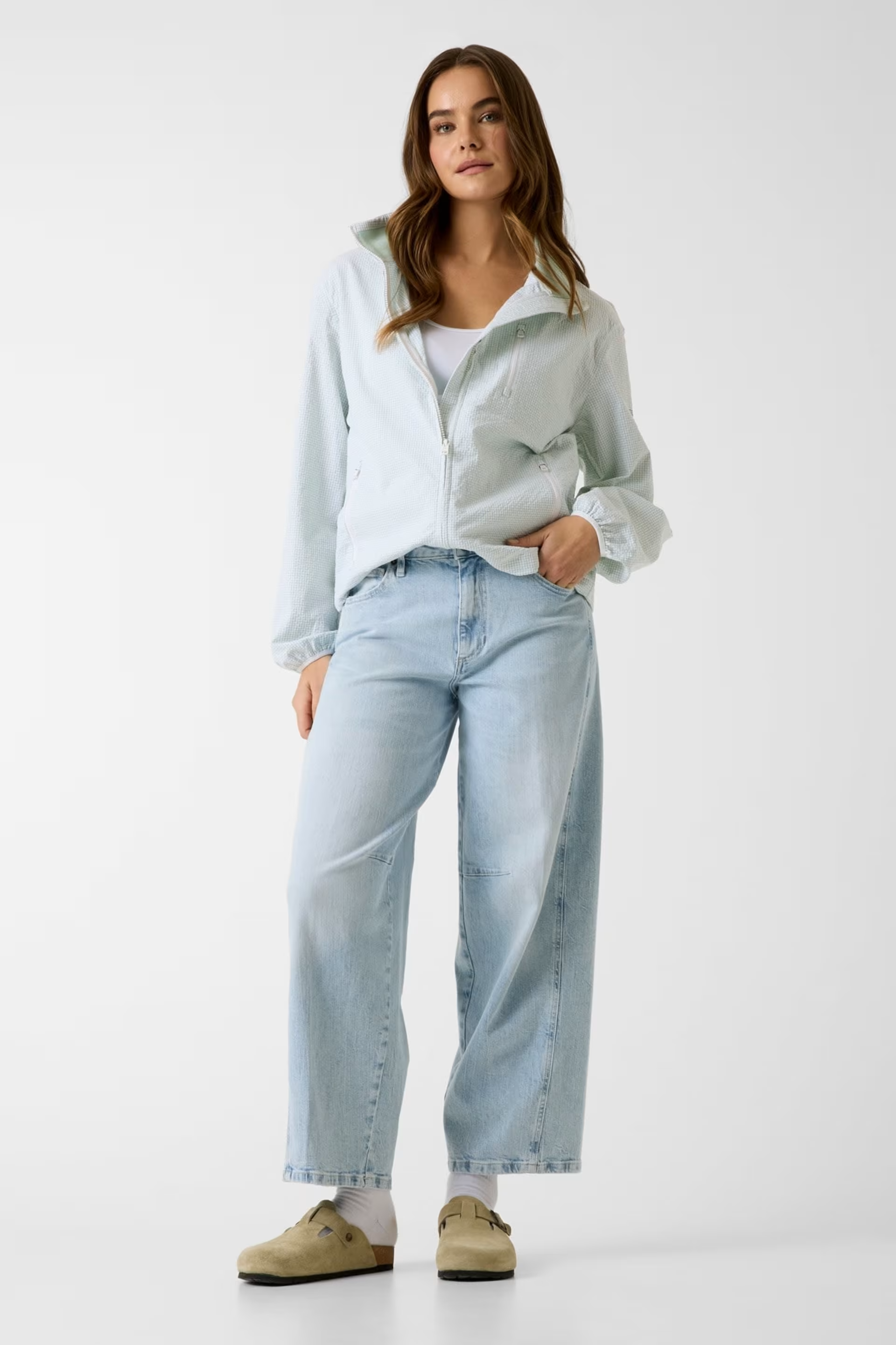 Casaco Extra Leve VIchy Verde e Branco - Guess  2