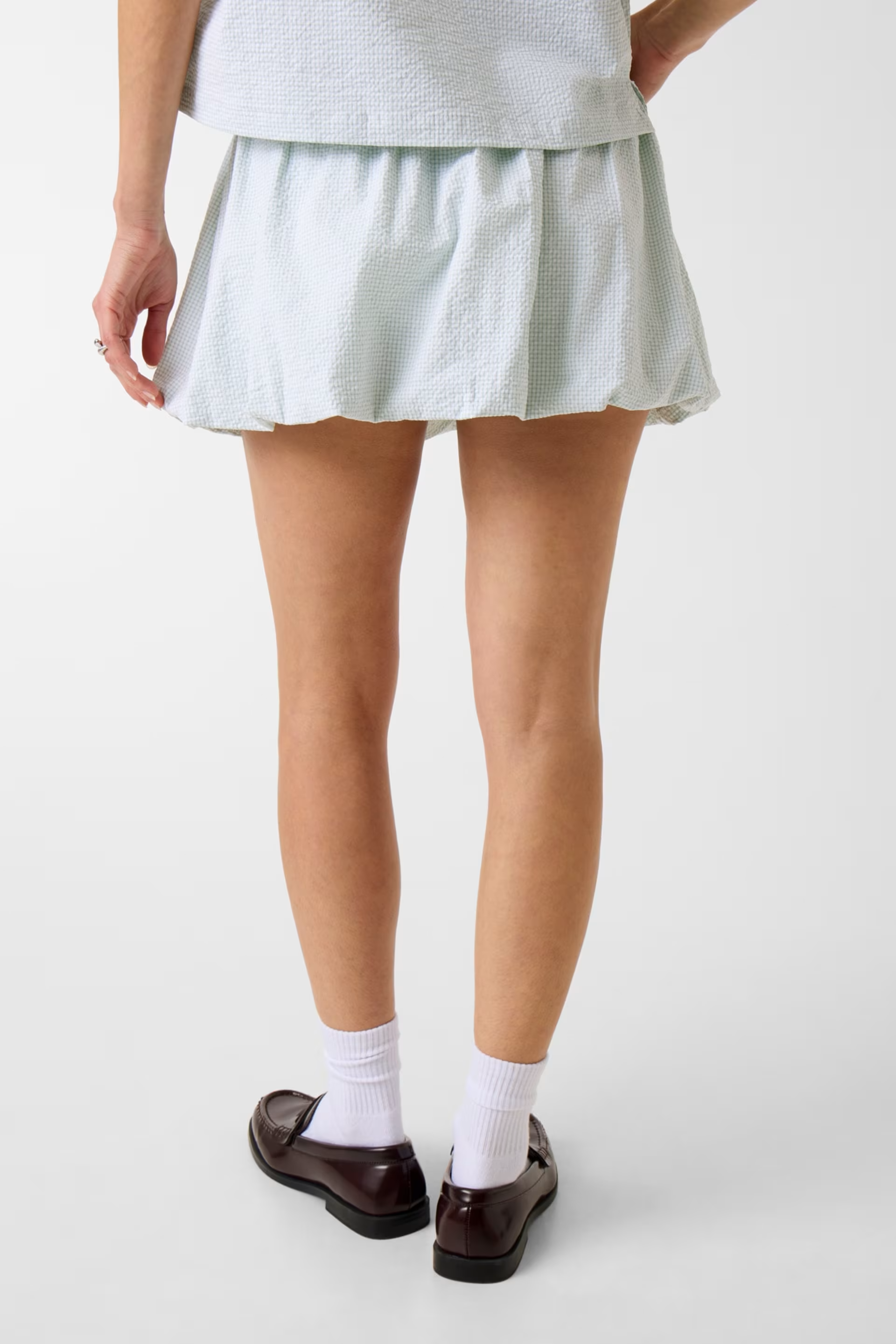 Saia Balão Vichy Verde e Branco - Guess  3