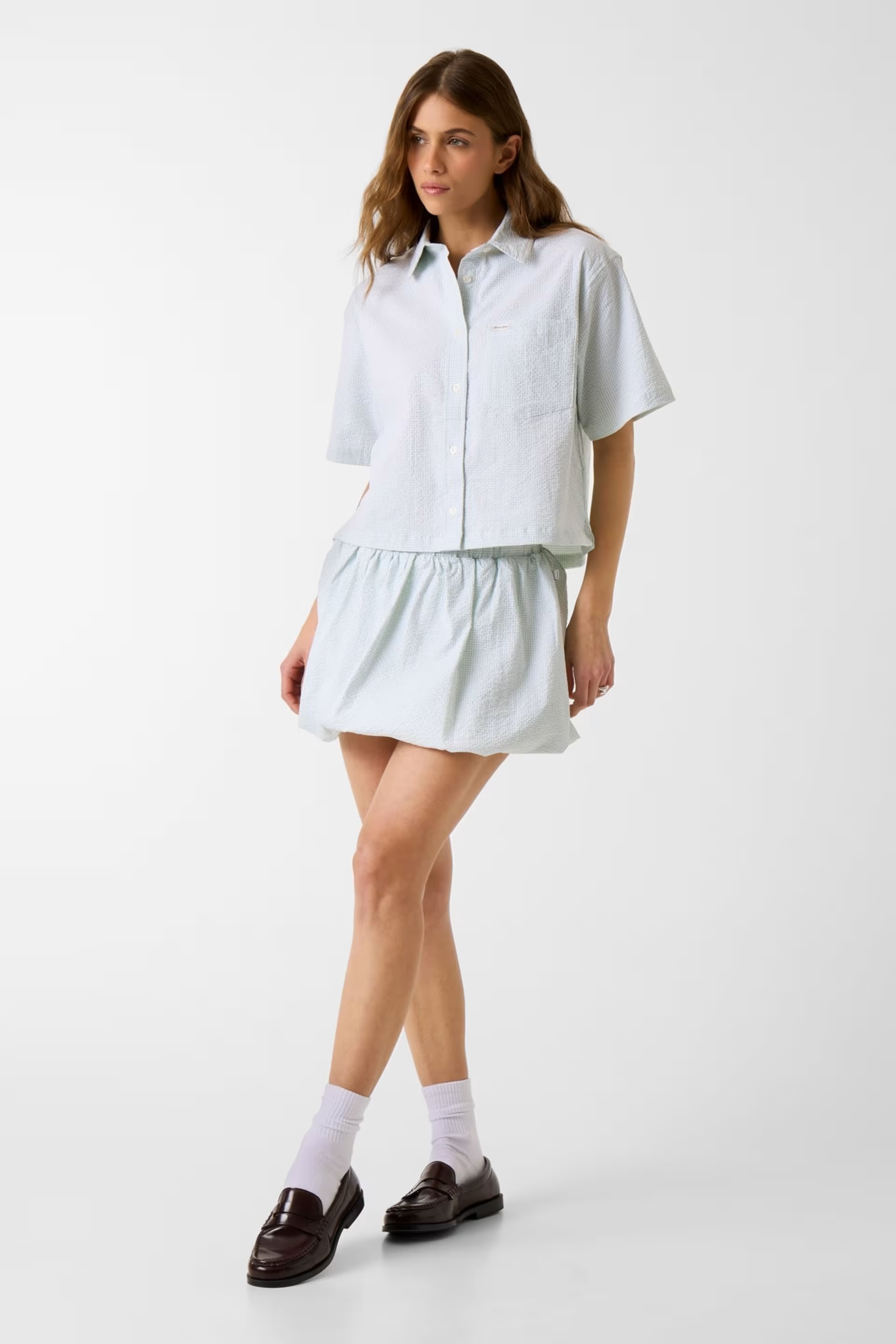 Camisa Manga Curta Vichy Verde - Guess 4