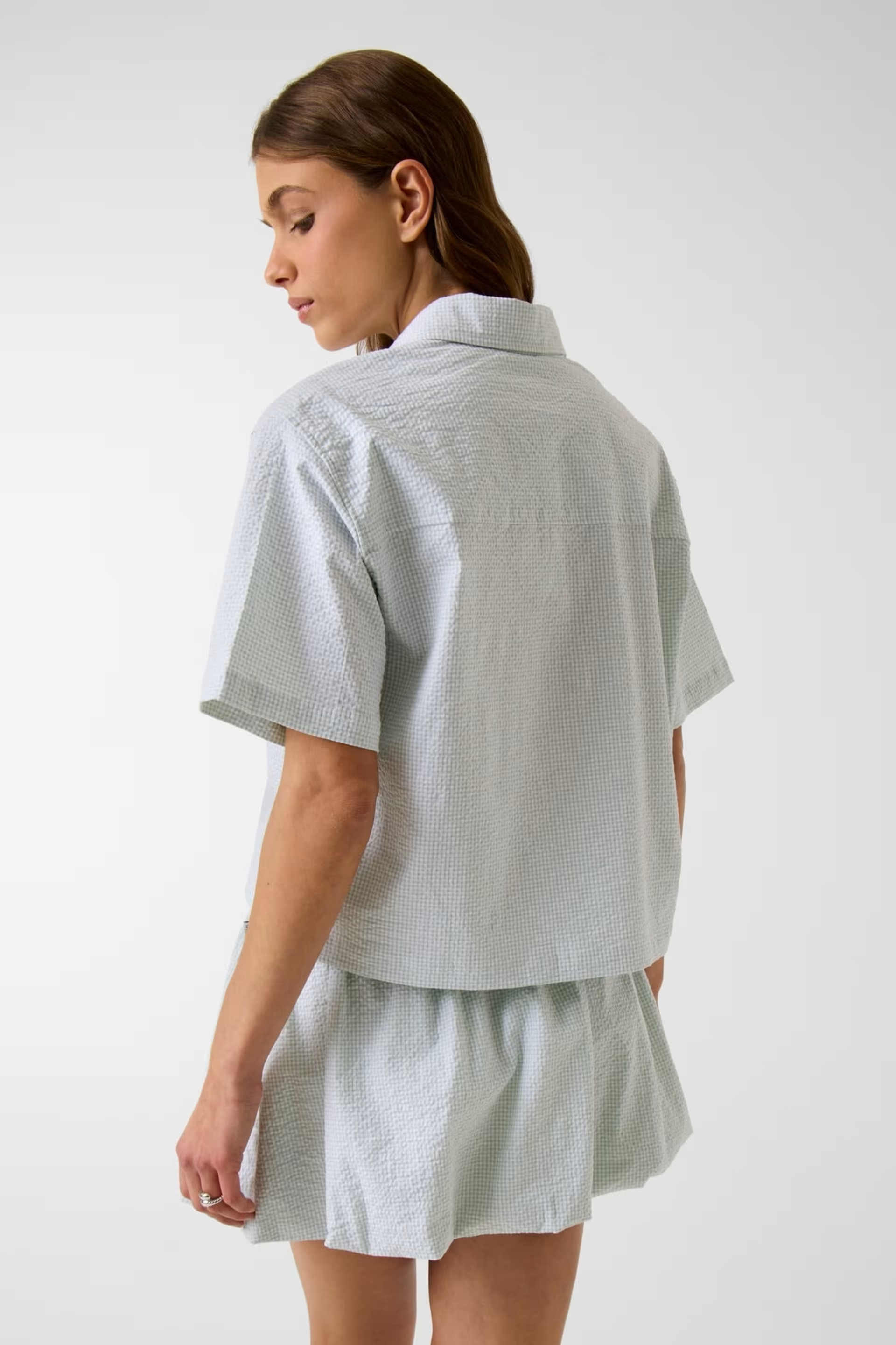 Camisa Manga Curta Vichy Verde - Guess 5