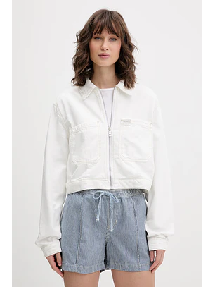 Casaco Camisa em Ganga Branco - Guess
