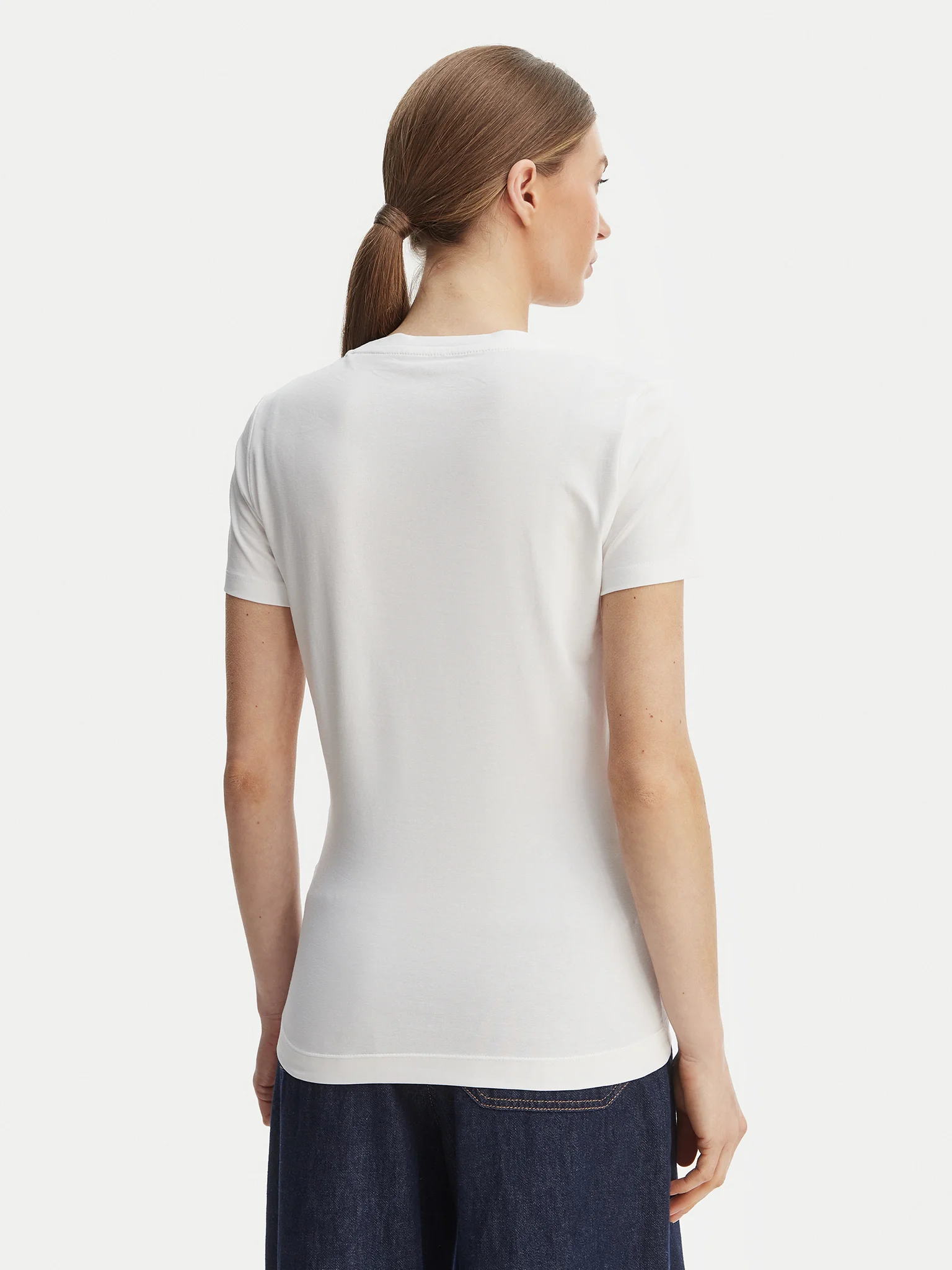 T-shirt Triângulo Flores Verde Branco - Guess  5