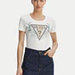 T-shirt Triângulo Flores Verde Branco - Guess  - thumbnail 1