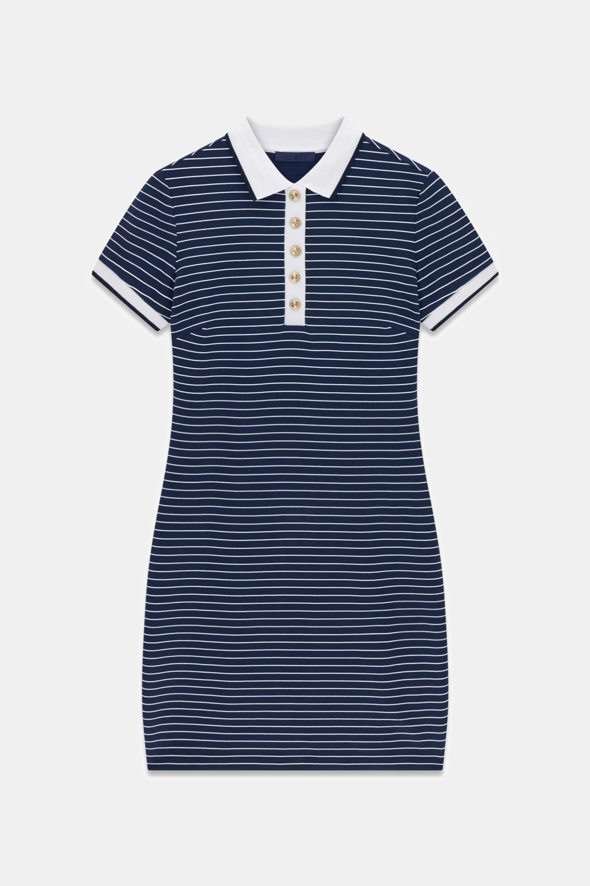 Vestido Curto Riscas Azul - Guess  5