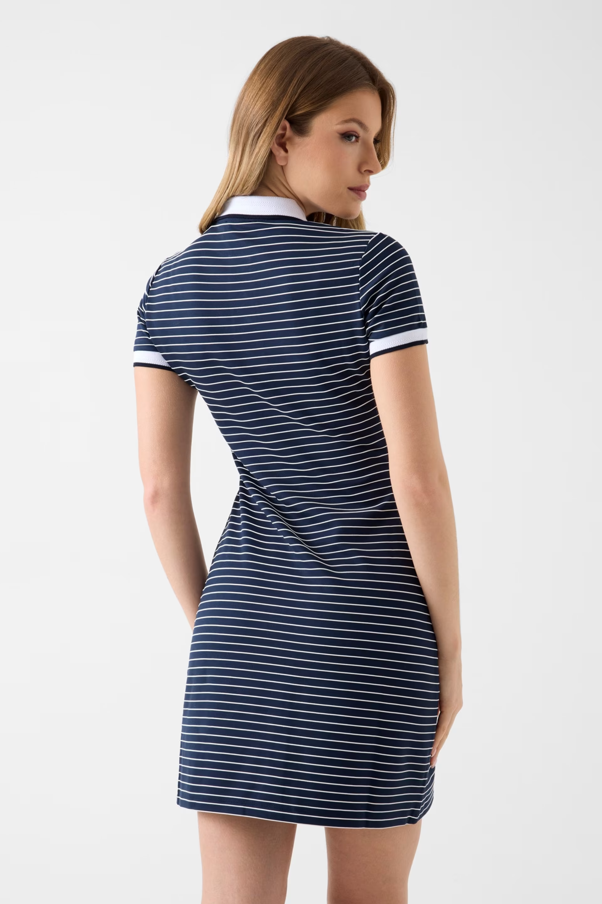 Vestido Curto Riscas Azul - Guess  2