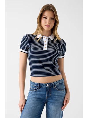 Polo ALPHONSINE Azul Riscas - Guess 