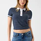 Polo ALPHONSINE Azul Riscas - Guess  - Miniatura 1