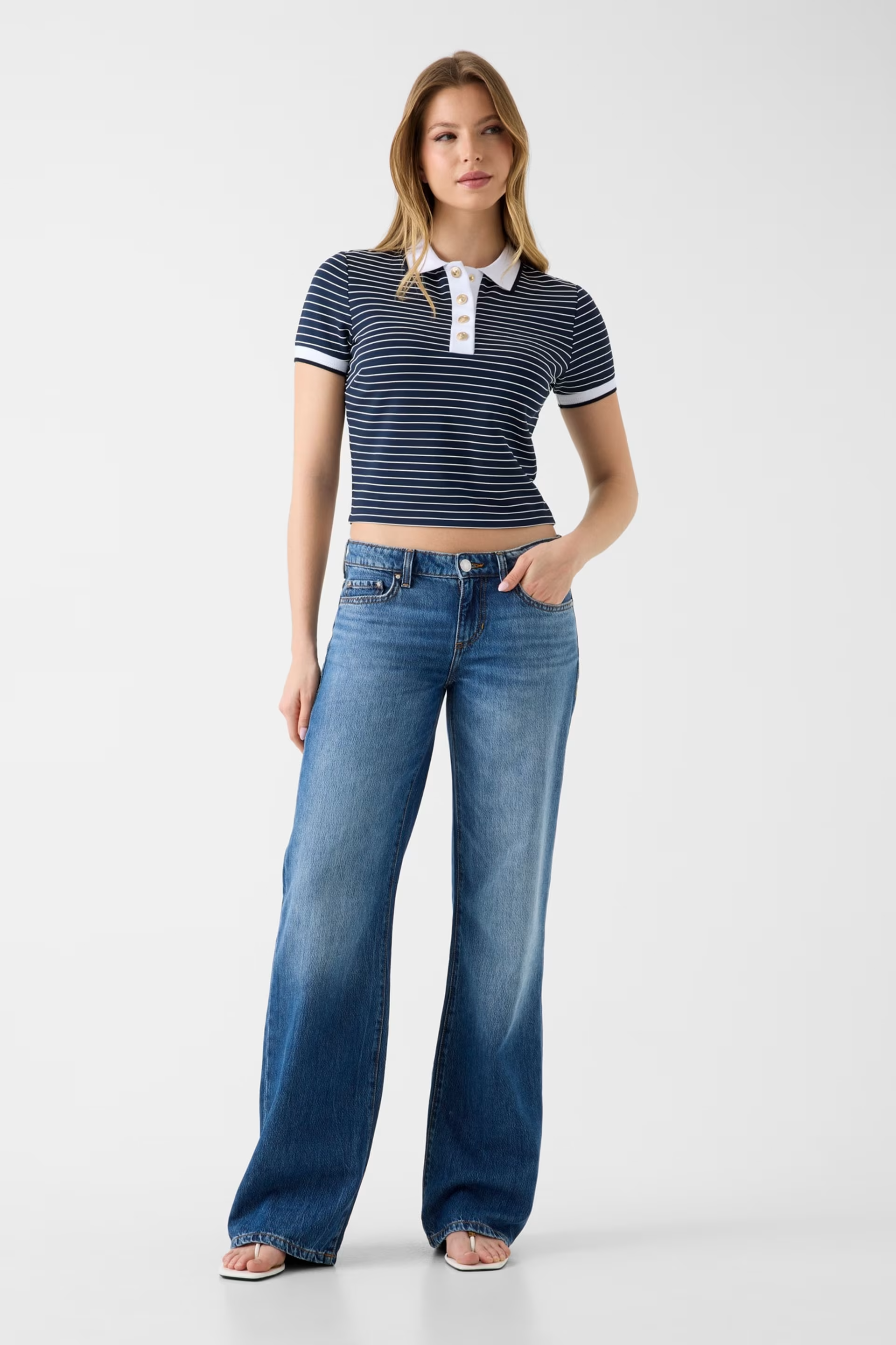 Polo ALPHONSINE Azul Riscas - Guess  2