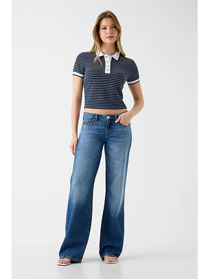Polo ALPHONSINE Azul Riscas - Guess 
