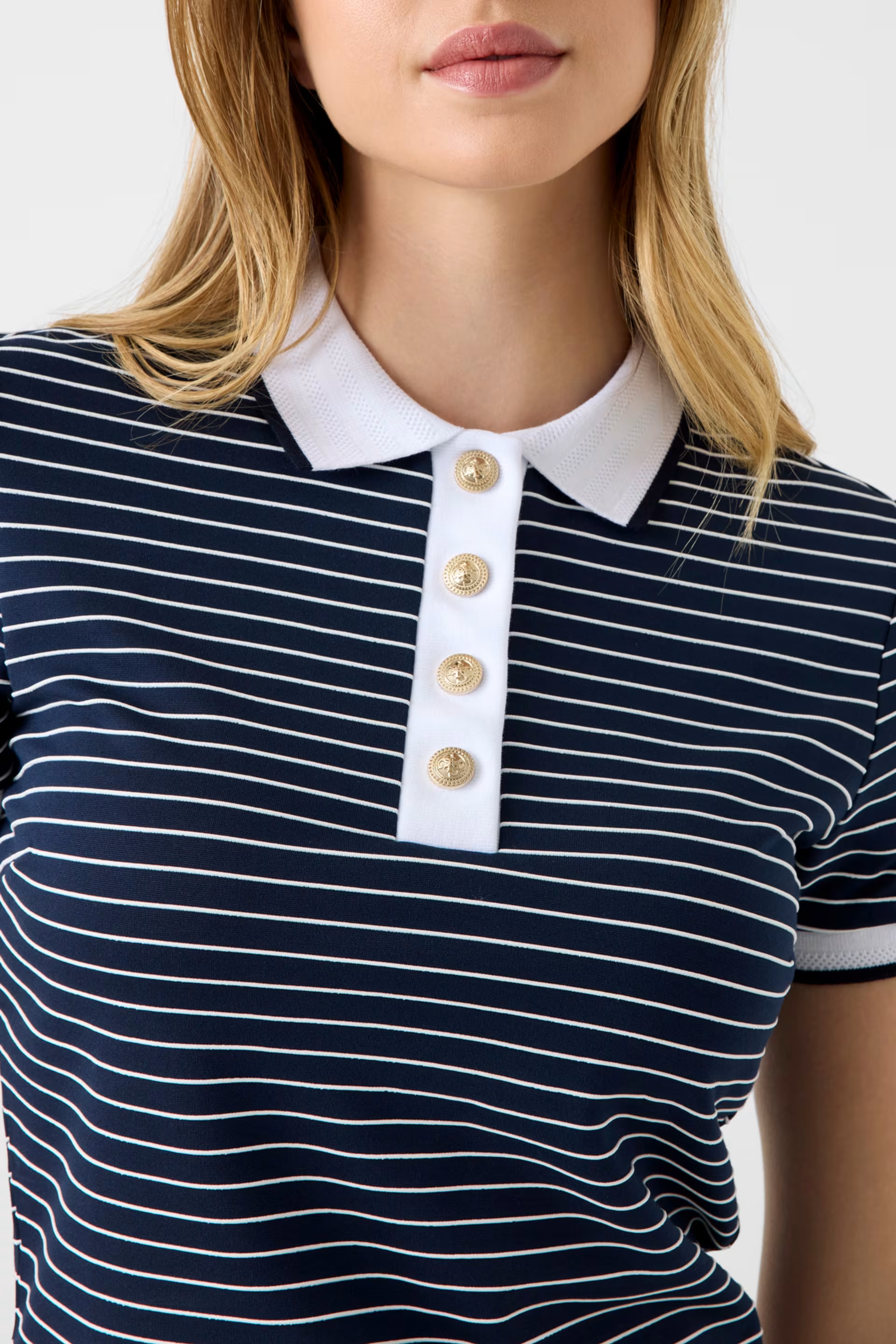 Polo ALPHONSINE Azul Riscas - Guess  4
