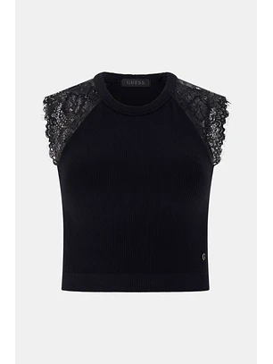 Top Canelado MILLIE Preto - Guess 