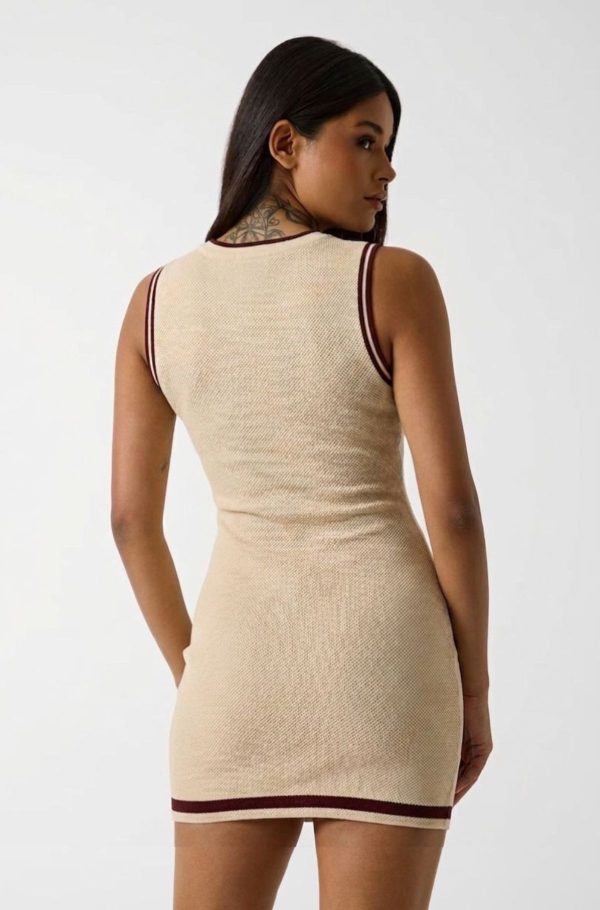 Vestido Justo GABRY Bege e Bordeaux - Guess 2