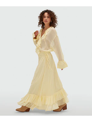 Vestido Comprido GISELE Amarelo - Josh V