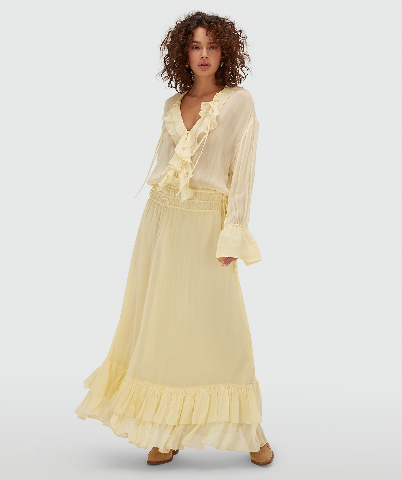 Vestido Comprido GISELE Amarelo - Josh V 1