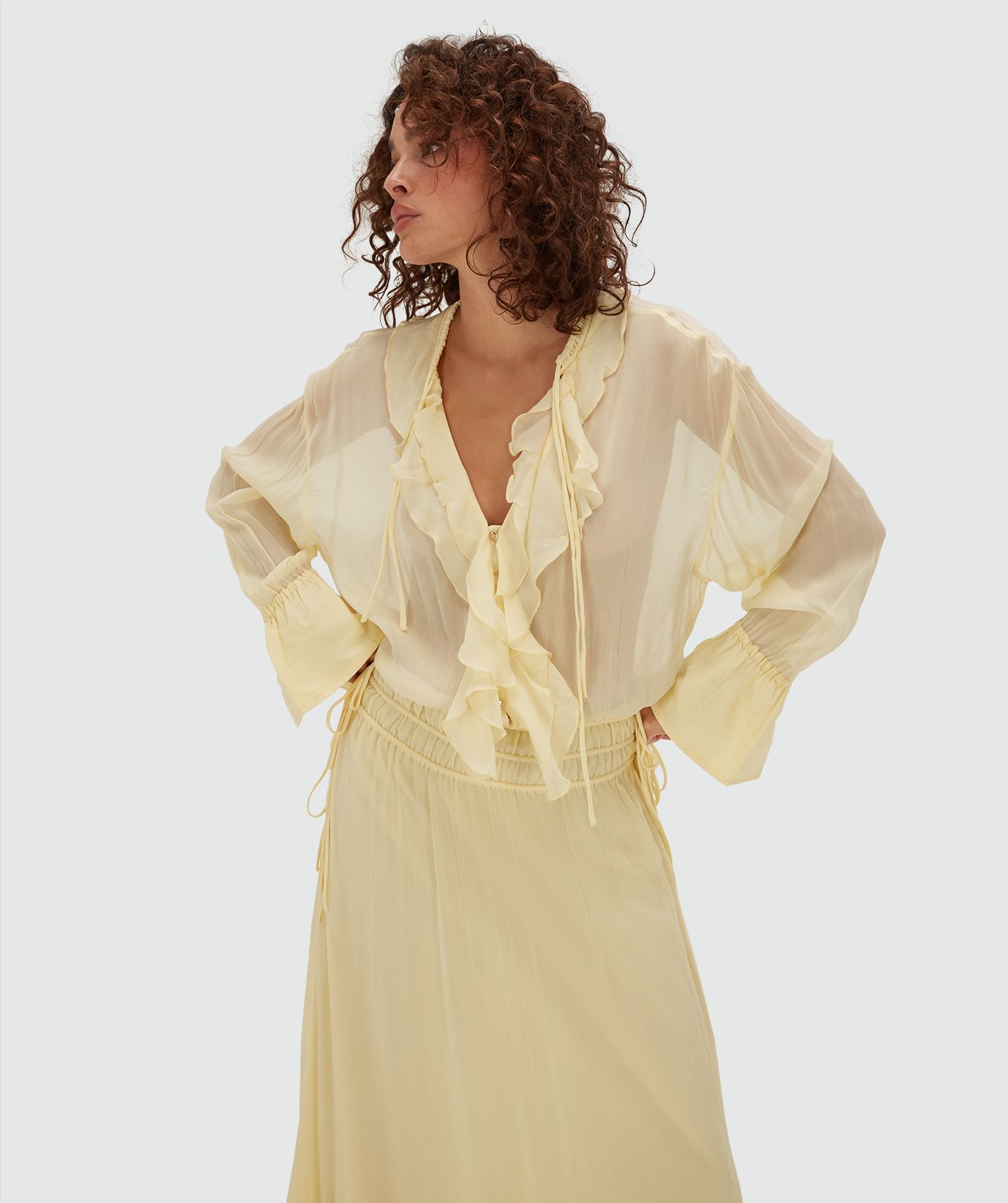 Vestido Comprido GISELE Amarelo - Josh V 4