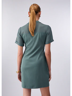 Vestido de Manga Curta  Verde - LIU JO 