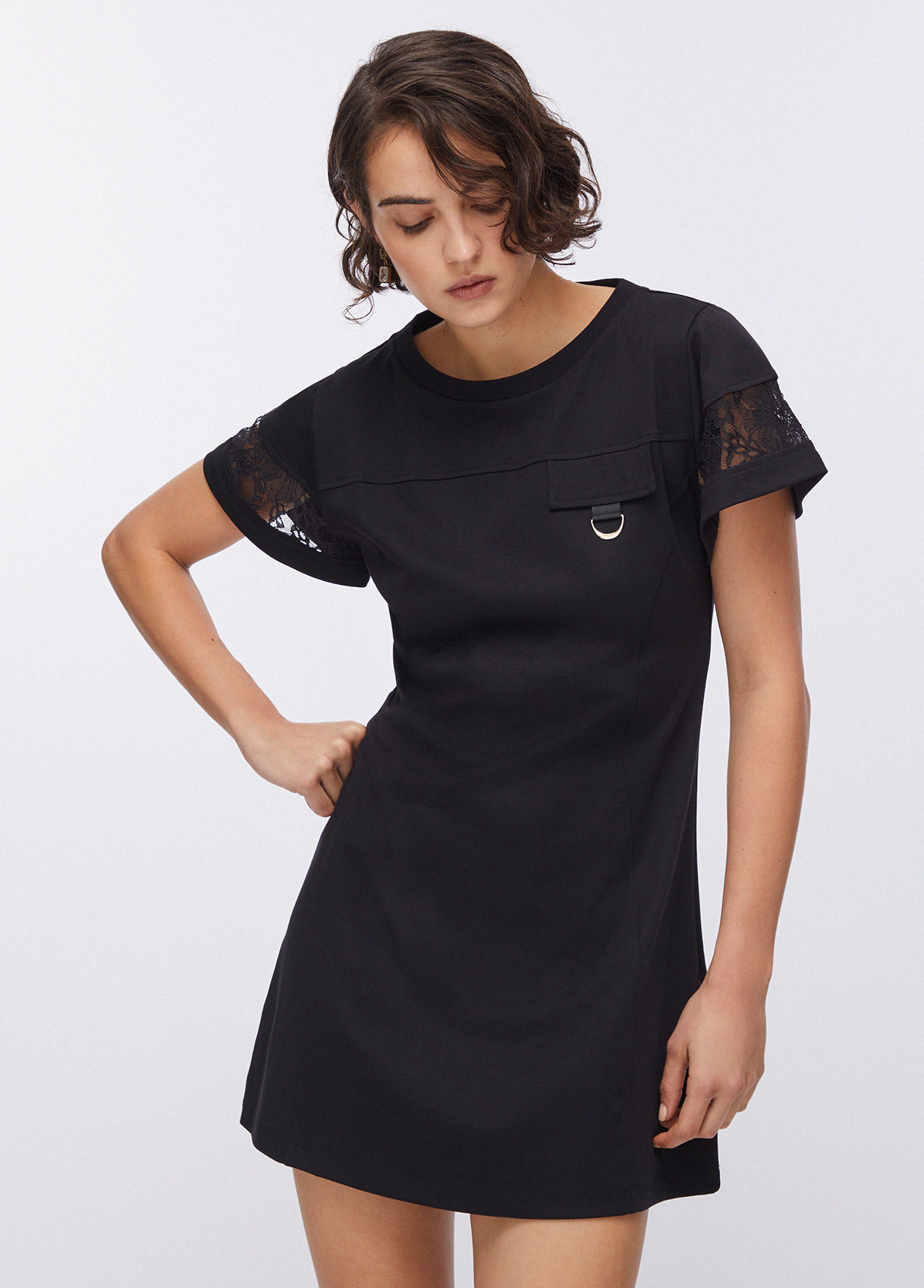 Vestido de Manga Curta Preto - LIU JO  1
