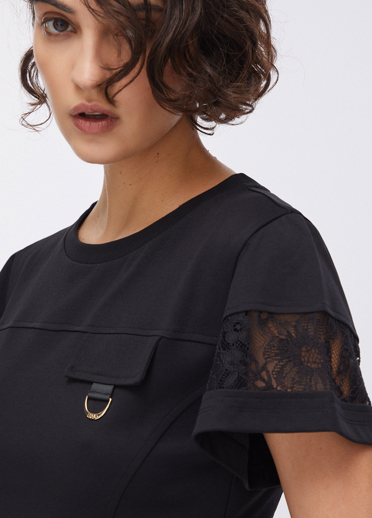 Vestido de Manga Curta Preto - LIU JO  4