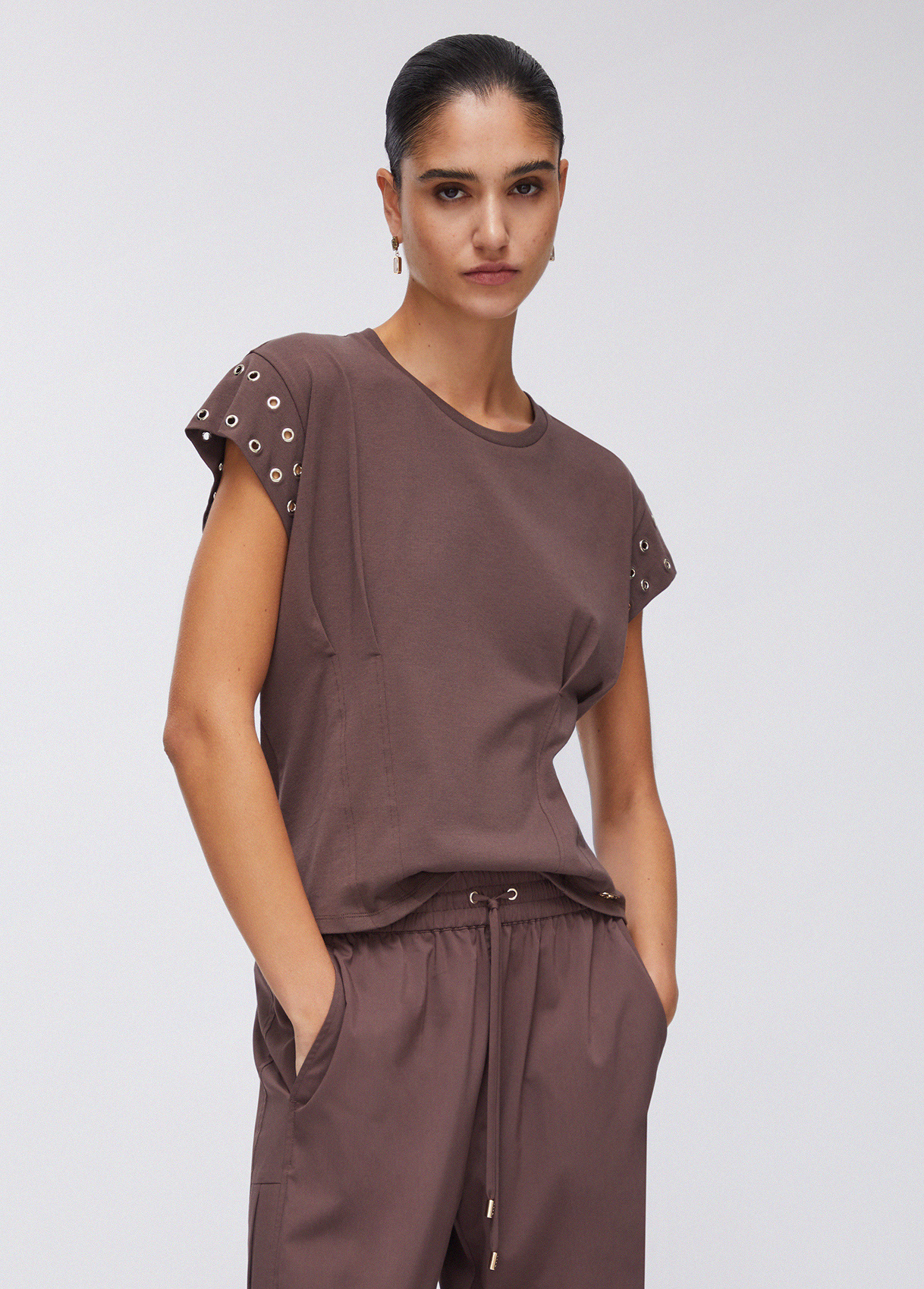 T-shirt com Ilhós Castanho  - LIU JO 1