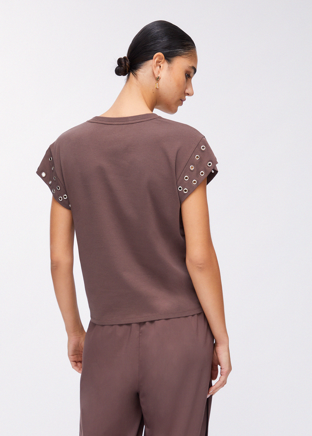 T-shirt com Ilhós Castanho  - LIU JO 2