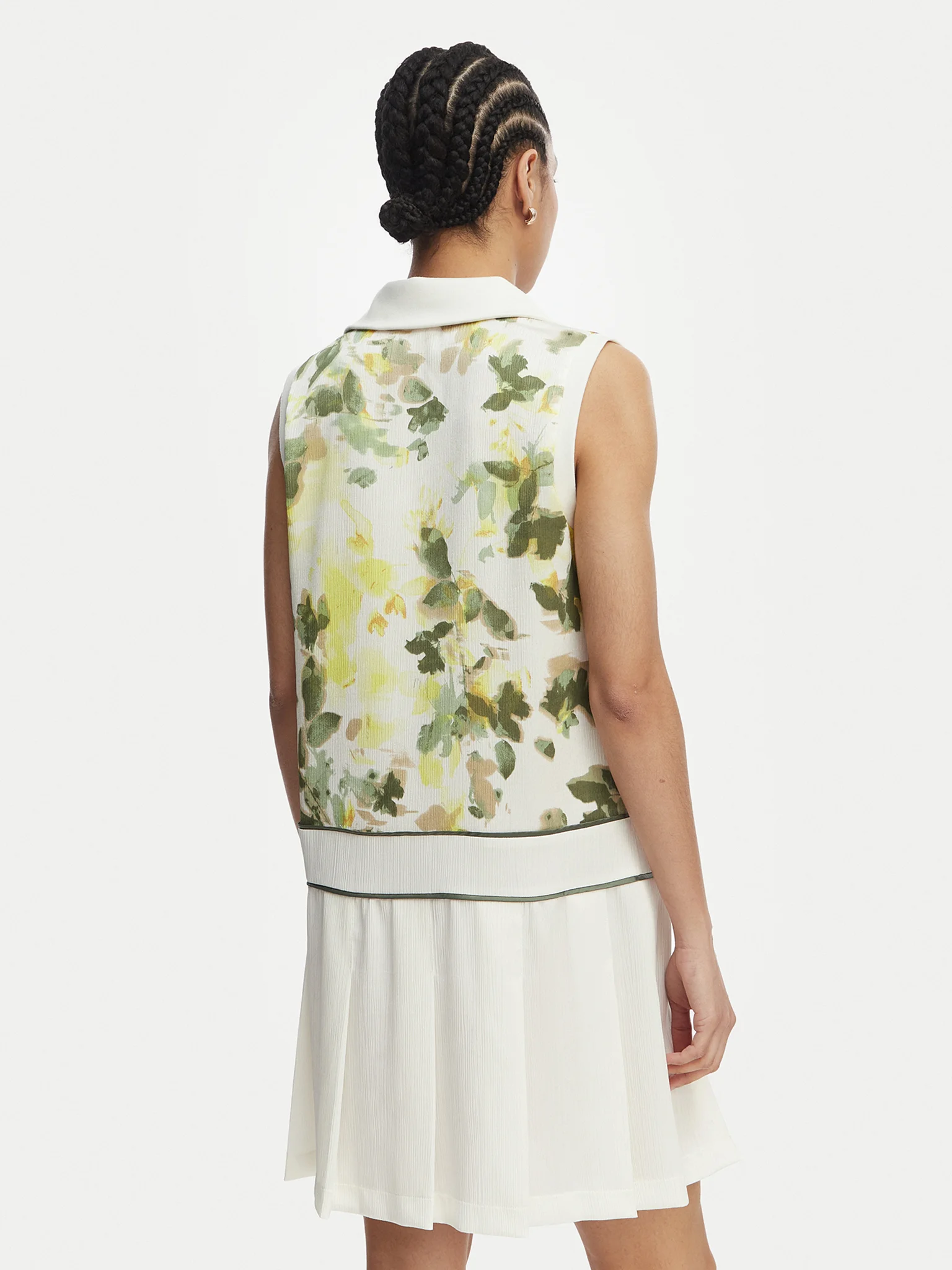 Vestido Curto Floral Branco e Verde - LIU JO  4