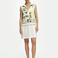Vestido Curto Floral Branco e Verde - LIU JO  - Miniatura 5