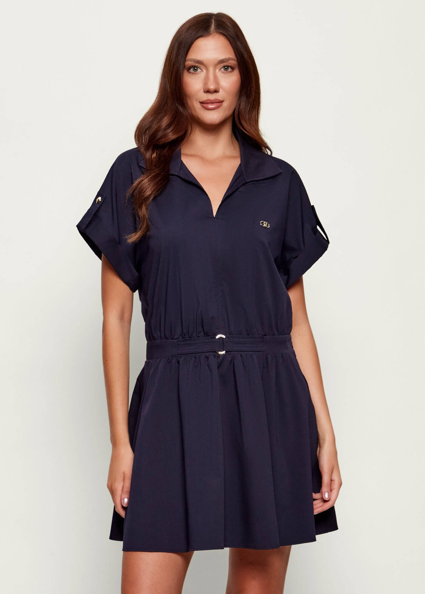 Vestido Curto Cintado Azul Escuro - LIU JO 1