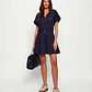Vestido Curto Cintado Azul Escuro - LIU JO - thumbnail 4