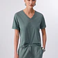 T-shirt Decote em V Strass Verde - LIU JO  - Miniatura 1