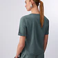 T-shirt Decote em V Strass Verde - LIU JO  - Miniatura 2