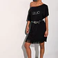 Vestido Curto com Franjas Preto - LIU JO - thumbnail 5