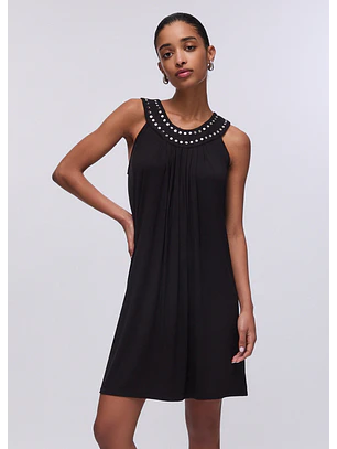 Vestido Curto com Tachas Preto - LIU JO 