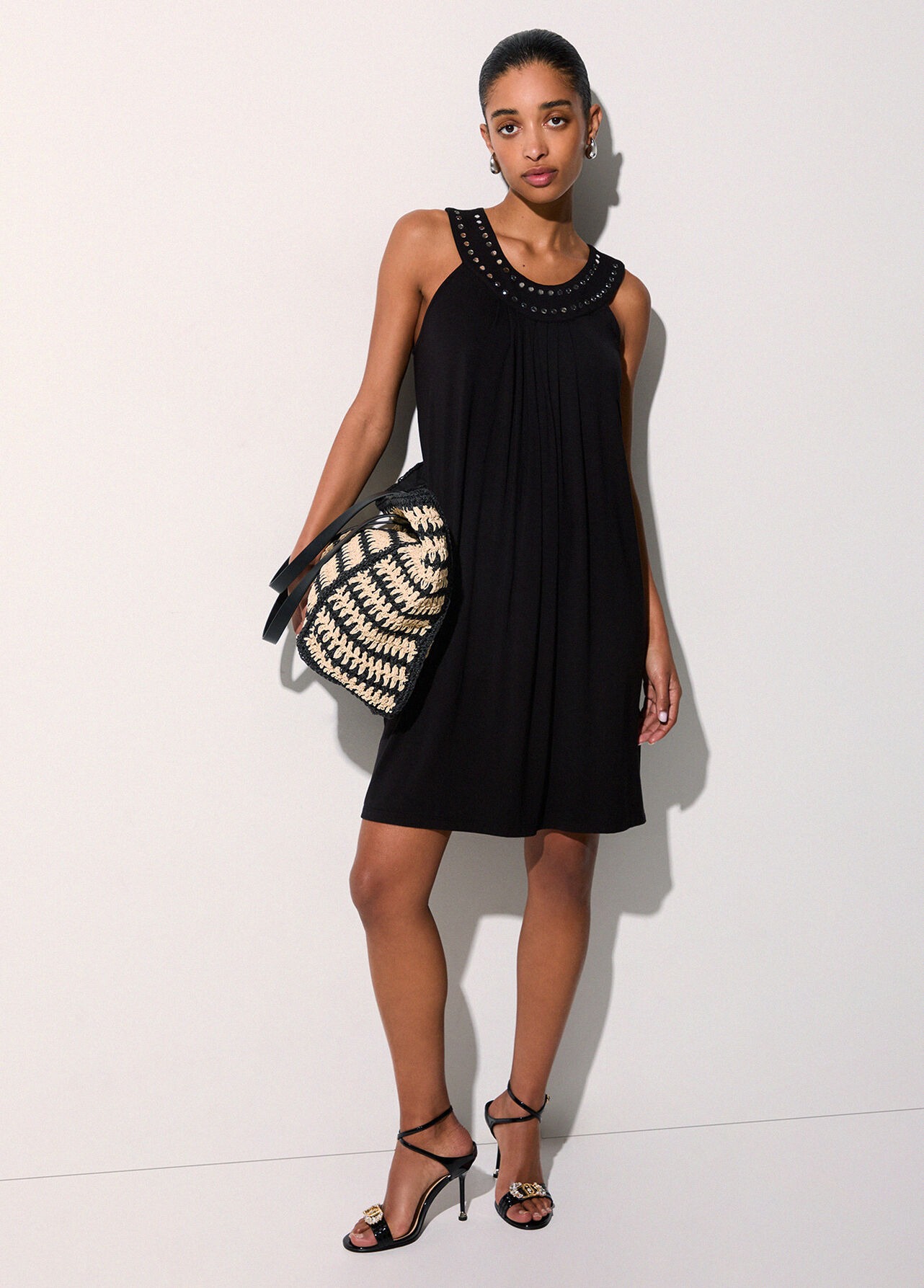 Vestido Curto com Tachas Preto - LIU JO  4