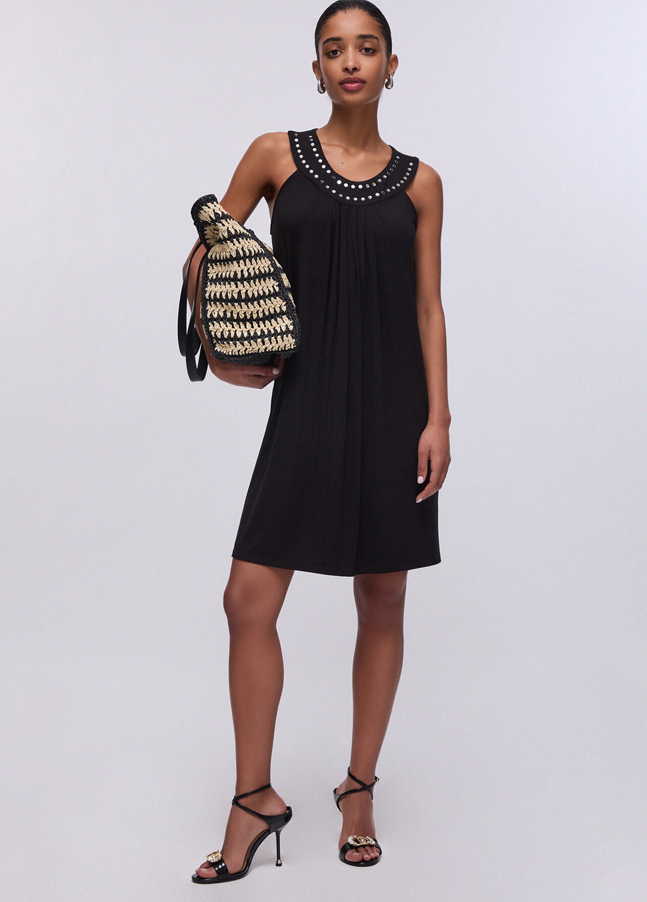 Vestido Curto com Tachas Preto - LIU JO  6