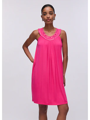 Vestido Curto com Tachas Rosa - LIU JO 