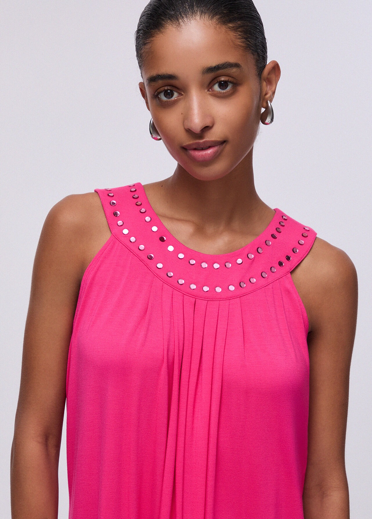 Vestido Curto com Tachas Rosa - LIU JO  6