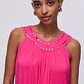 Vestido Curto com Tachas Rosa - LIU JO  - Miniatura 6
