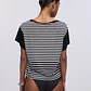 T-shirt Riscas Preto e Branco - LIU JO - Miniatura 2