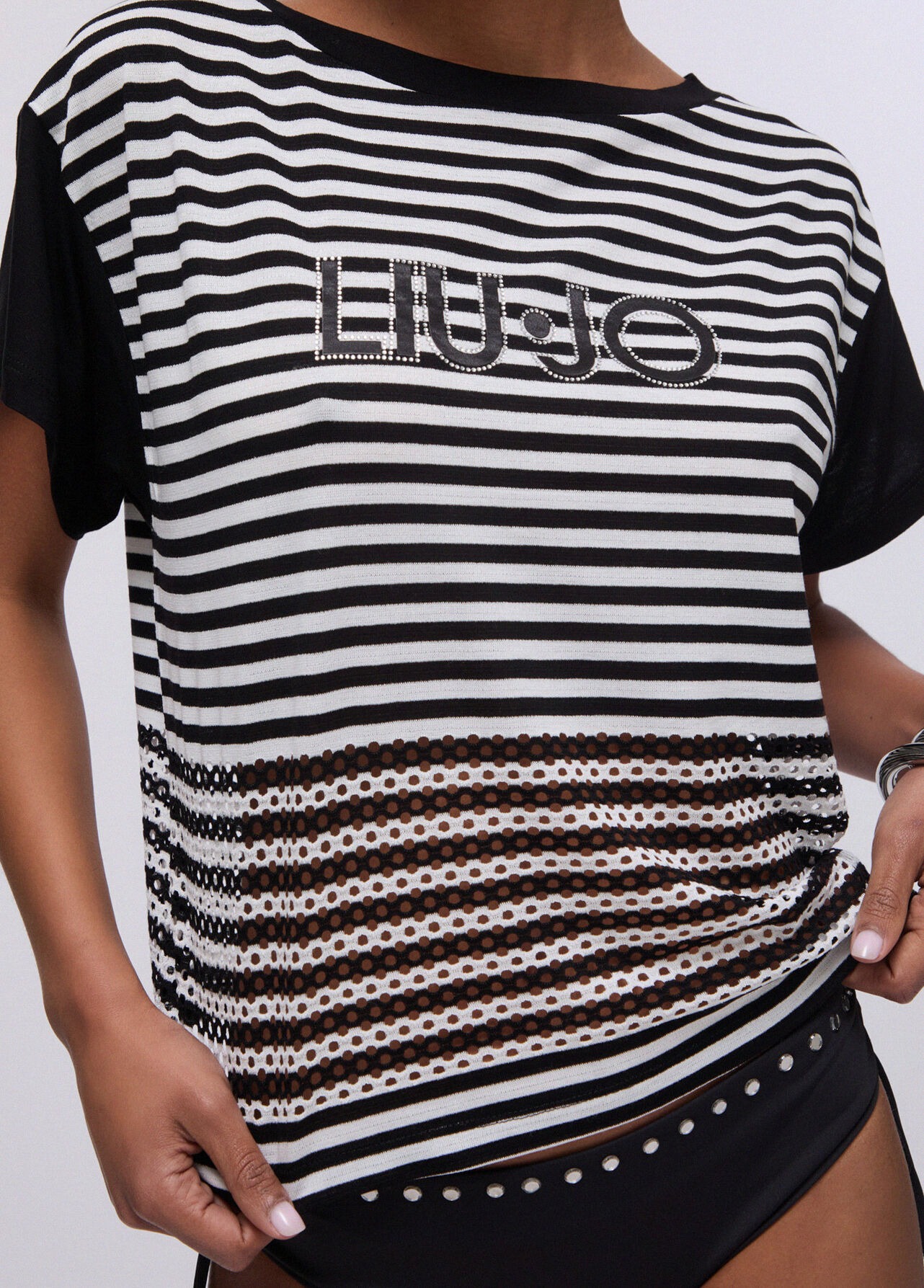 T-shirt Riscas Preto e Branco - LIU JO 3