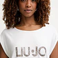 T-shirt Lycra Lettring Animal Print Branco - LIU JO  - Thumbnail 3