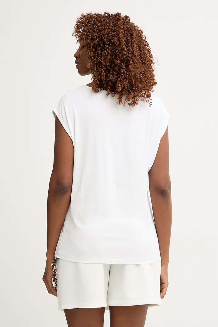 T-shirt Lycra Lettring Animal Print Branco - LIU JO  5