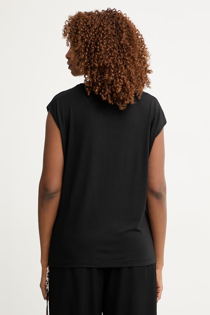 T-shirt Lycra Lettring Animal Print Preto - LIU JO 3