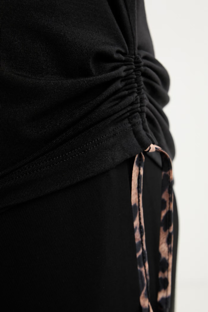 T-shirt Lycra Lettring Animal Print Preto - LIU JO 5
