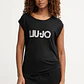 T-shirt Lycra Lettring Animal Print Preto - LIU JO - Miniatura 1