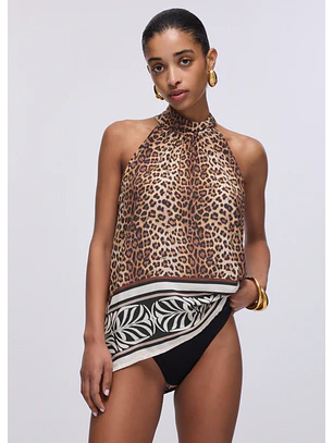 Top Halter Animal Print - LIU JO 