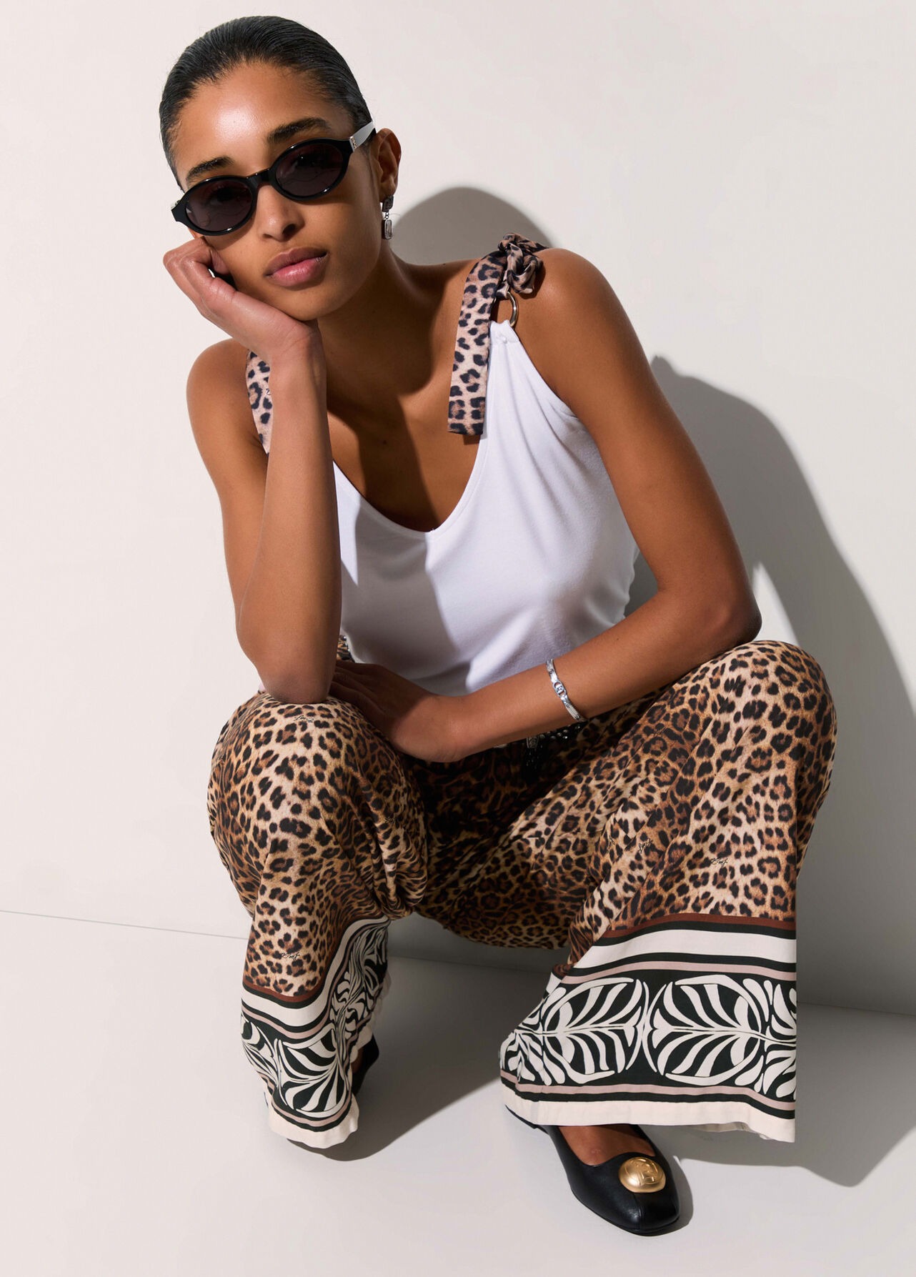 Calças Largas Animal Print - Liu Jo  3