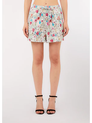Calções Bodado inglês Floral Branco - Liu Jo 