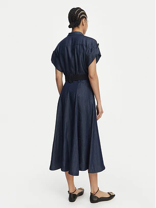 Vestido em Ganga com Cinto - LIU JO 